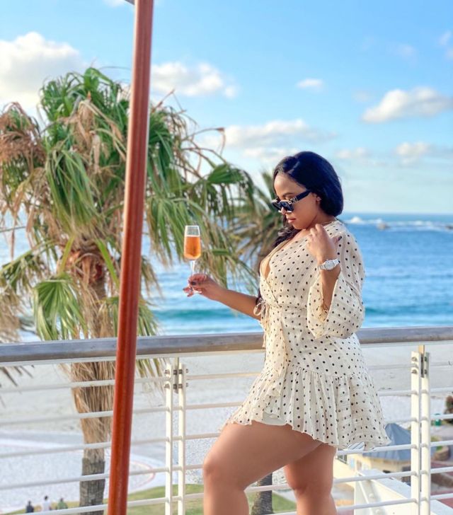 Brown Mbombo flaunts her curve body – Photos