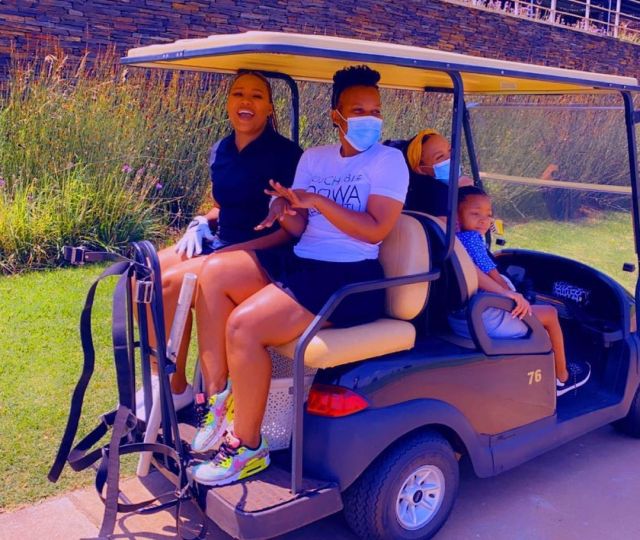 Watch: Influencer Zodwa Wabantu plays golf for the first time to promote her business