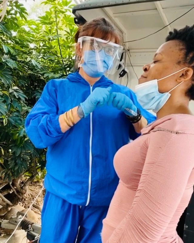 Watch: Zodwa Wabantu gets tested for Covid-19 following the death of her aunty