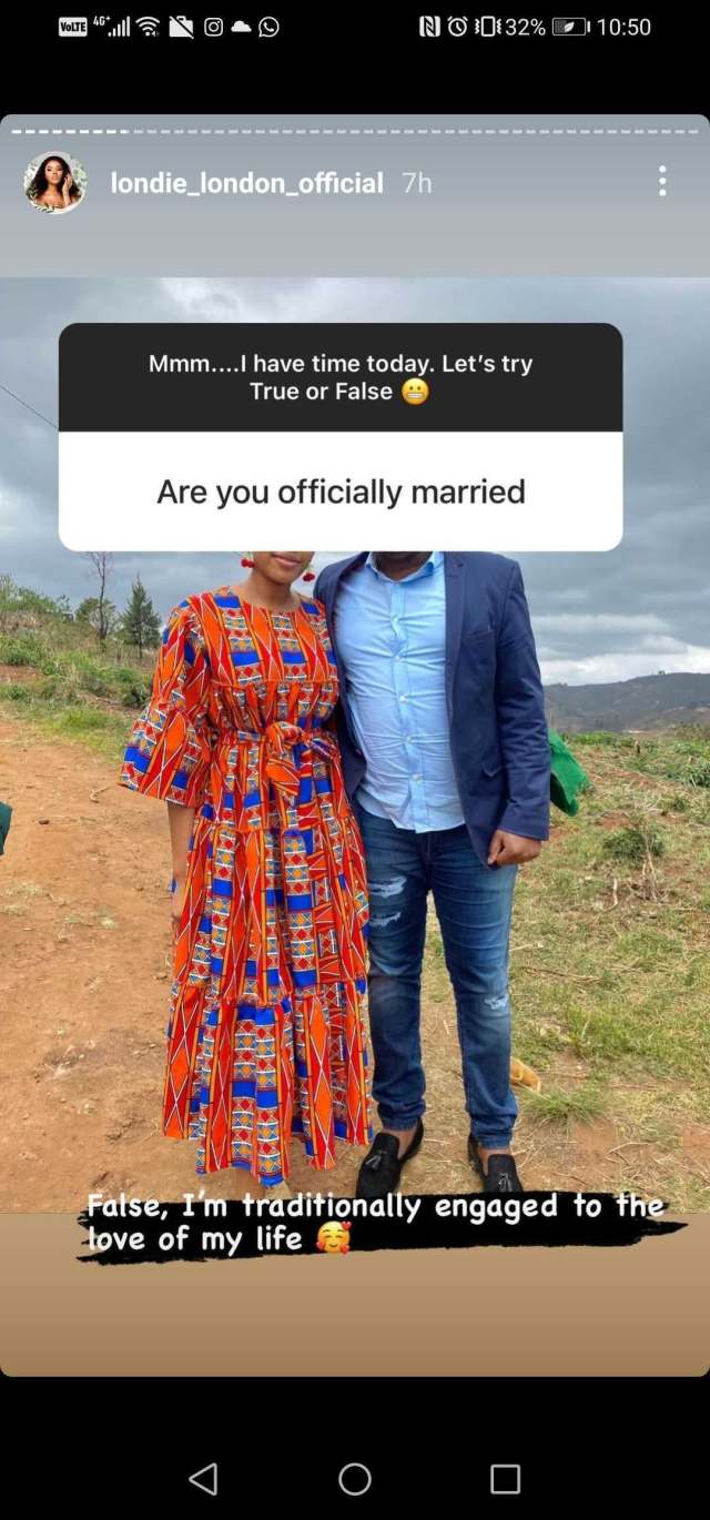 Londie London responds to rumours her Man is the baby daddy of Faith Nketsi’s friend Kim Kholiwe