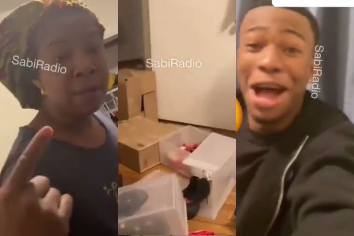 Watch: Mother Goes Viral For Throwing His Son Out Because He Has Come Of Age