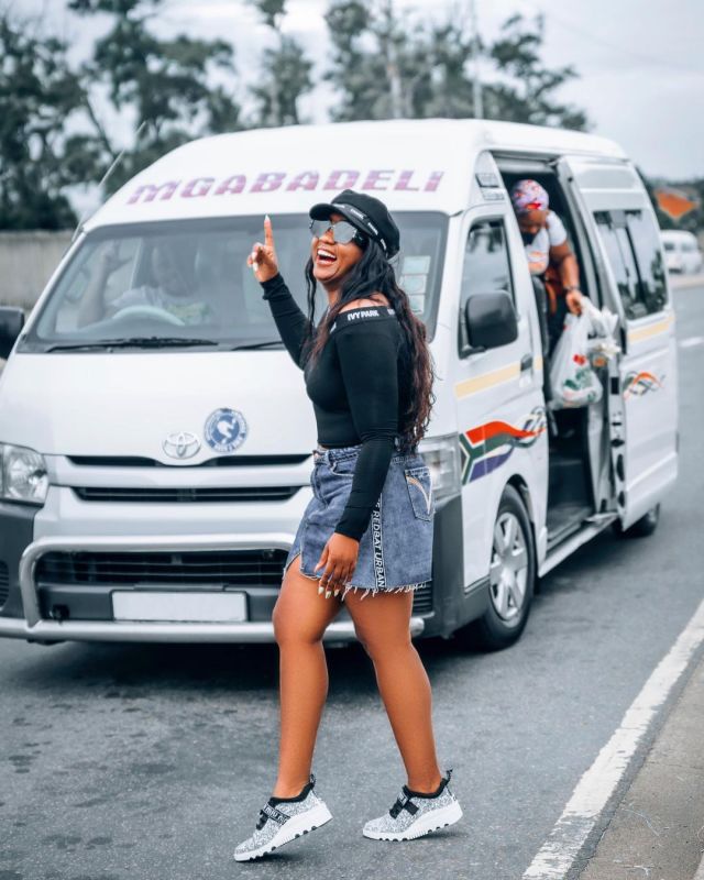 Pics: Millionaire MamKhize’s Takes Her First Taxi Ride In Years