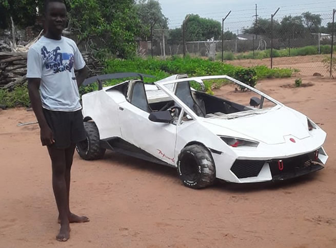 Mukundi Malovhele (21) builds his own 'Lamborghini'