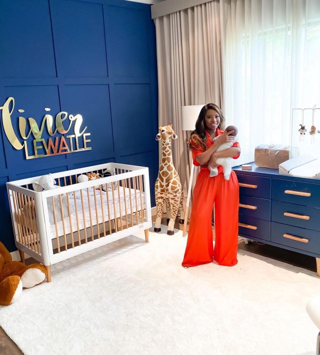 Pearl Modiadie celebrates her son as he turns five months old