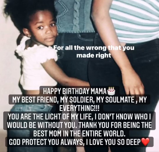 Ama Qamata celebrates her mom’s birthday with a cute cute throwback photp