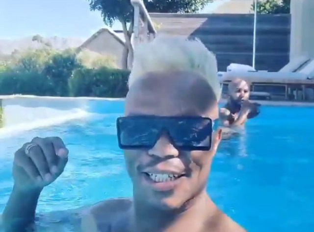 Sizzling video of Somizi and Vusi Nova spending quality time in the pool raises eyebrows