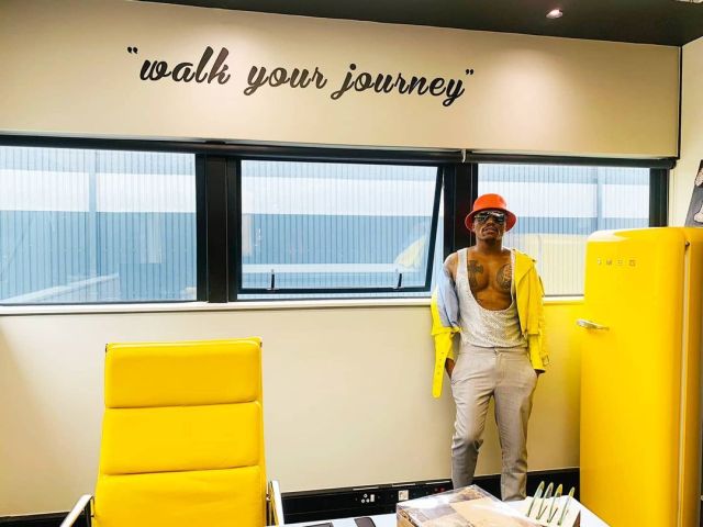 Somizi Mhlongo flaunts his new office