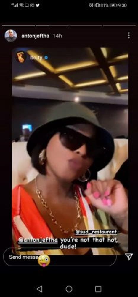 Boity Thulo causes a stir after being spotted parting with ex-Boyfriend: Pics & Videos