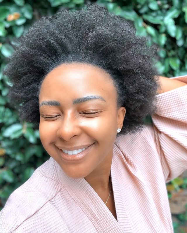 Boity Thulo shows off curly natural hair – Photos