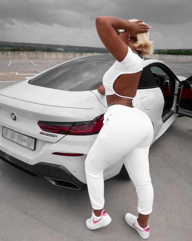 ‘Big B00TY Whip’ – Buhle Sumuels Flaunts Her Brand New Car – Photos