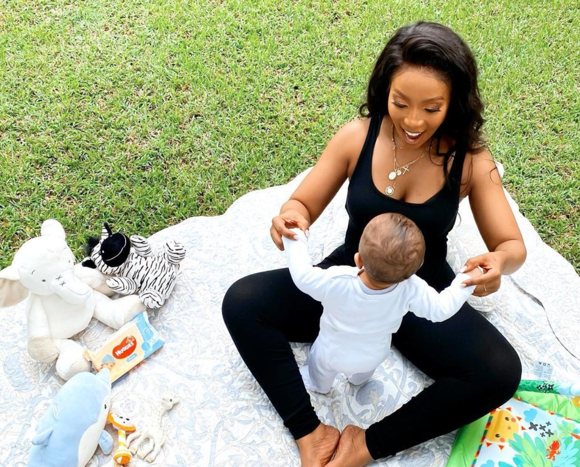 ‘The Love I Have For My Baby Boy, Lewatle Is Indescribable’ – Pearl Modiadie Says As She Shares Latest Adorable Photos Of Her Son