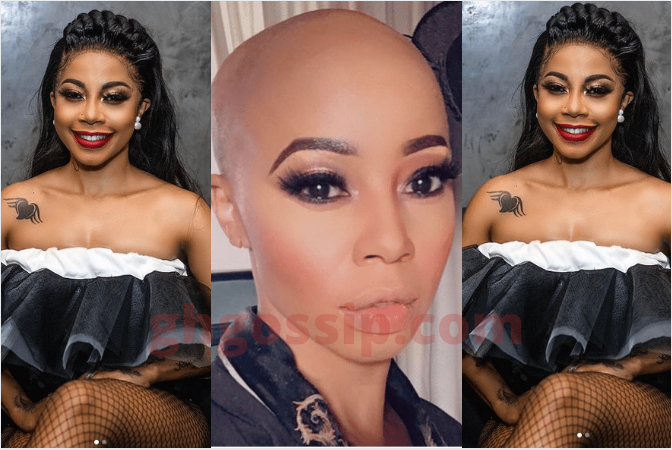 Kelly Khumalo Takes Off Wig And Flaunts Her Original Head Shape