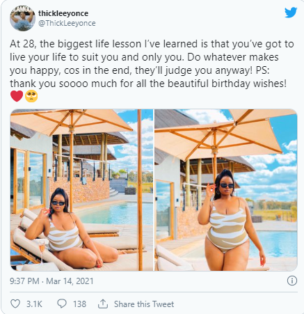 Thickleeyonce Educates Social Media On How To Live Their Best Lives