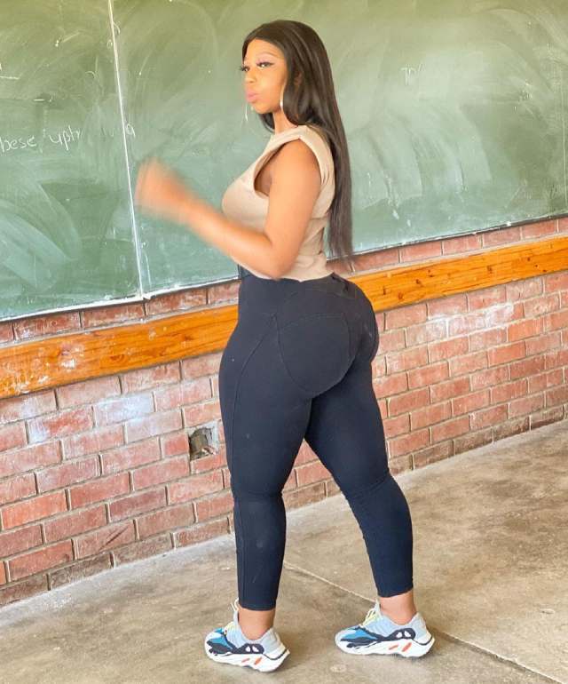 Mzansi’s Hottest Teacher Lulu Menziwa Serves Tempting Looks In The Classroom (Photos)