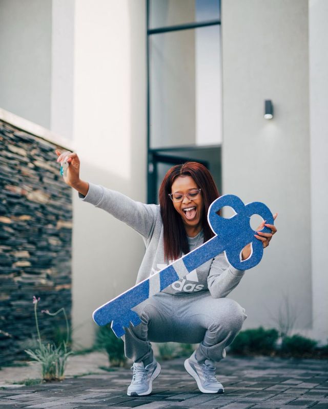 Actress Natasha Thabane blesses herself with a new house