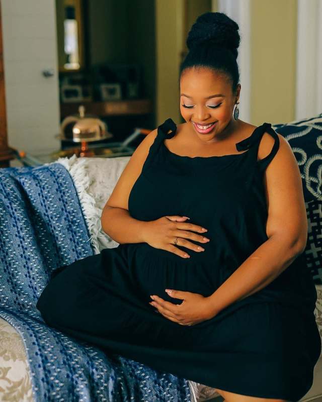 He is here! Media personality Relebogile Mabotja welcomes her first Baby – PHOTO