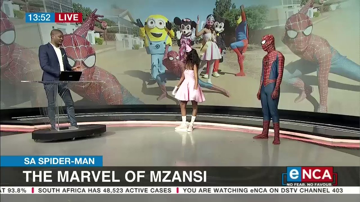 Video: Mzansi Reacts As Spiderman Shows Off His Moves On eNCA