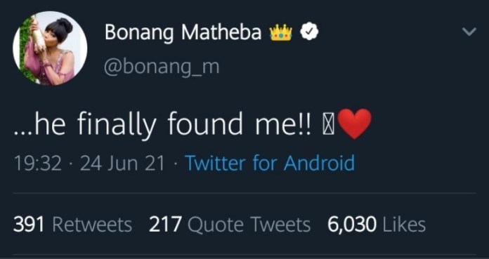 BIRTHDAY GIRL BONANG MATHEBA HEAD OVER HEELS IN LOVE