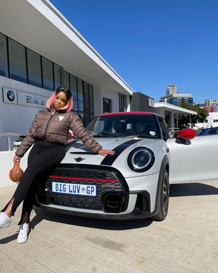 COOPER PABI SHOWS OFF HER NEW RIDE
