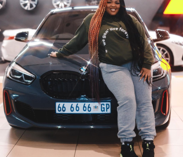 Pics: DBN GOGO FLAUNTS HER BRAND NEW LUXURY CAR