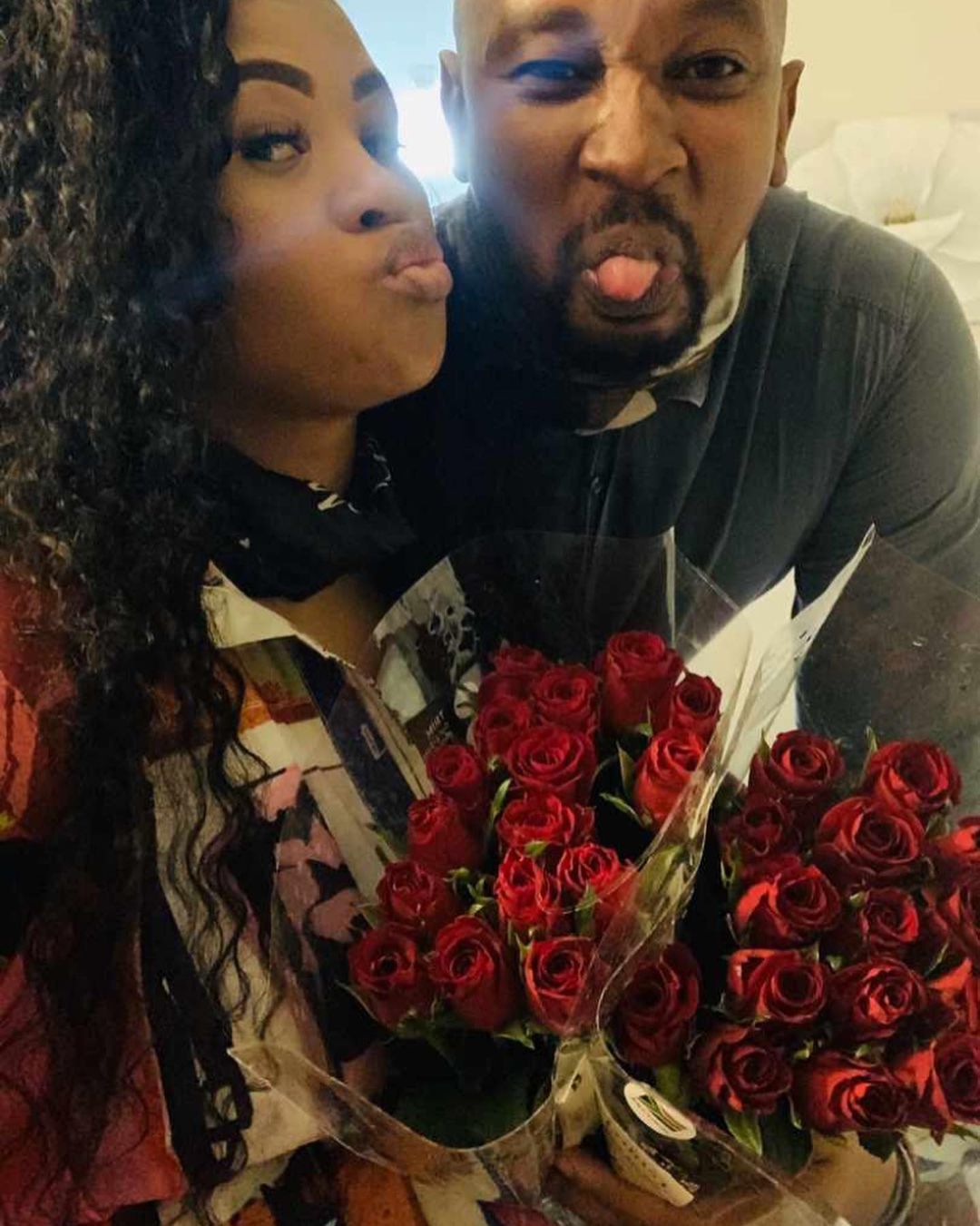 Pics: Lady DU and actor Andile Mxakaza celebrate engagement anniversary