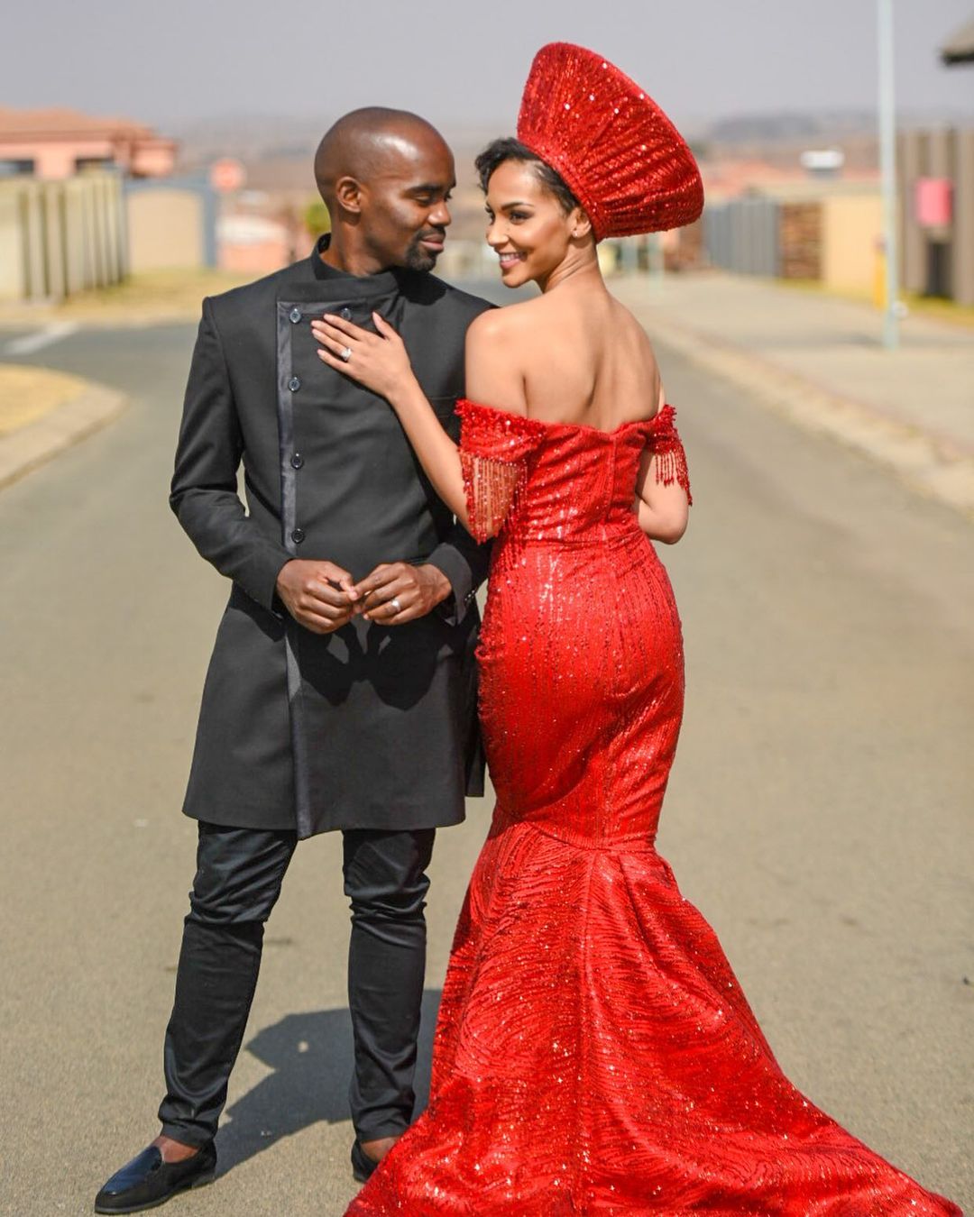 Former Miss SA Liesl Laurie and Dr Musa Mthombeni tie the knot