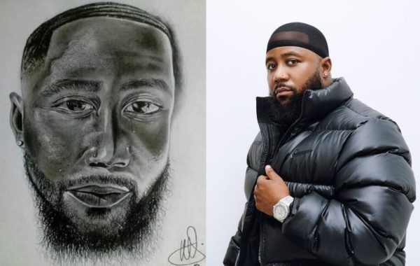 Cassper’s funny reaction to a painting of him – Video