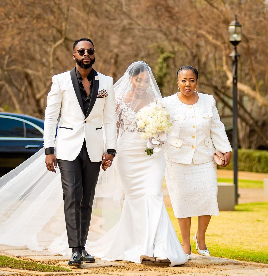 Actor Nkosinathi Maphalala(Nay Maps) walks down the aisle