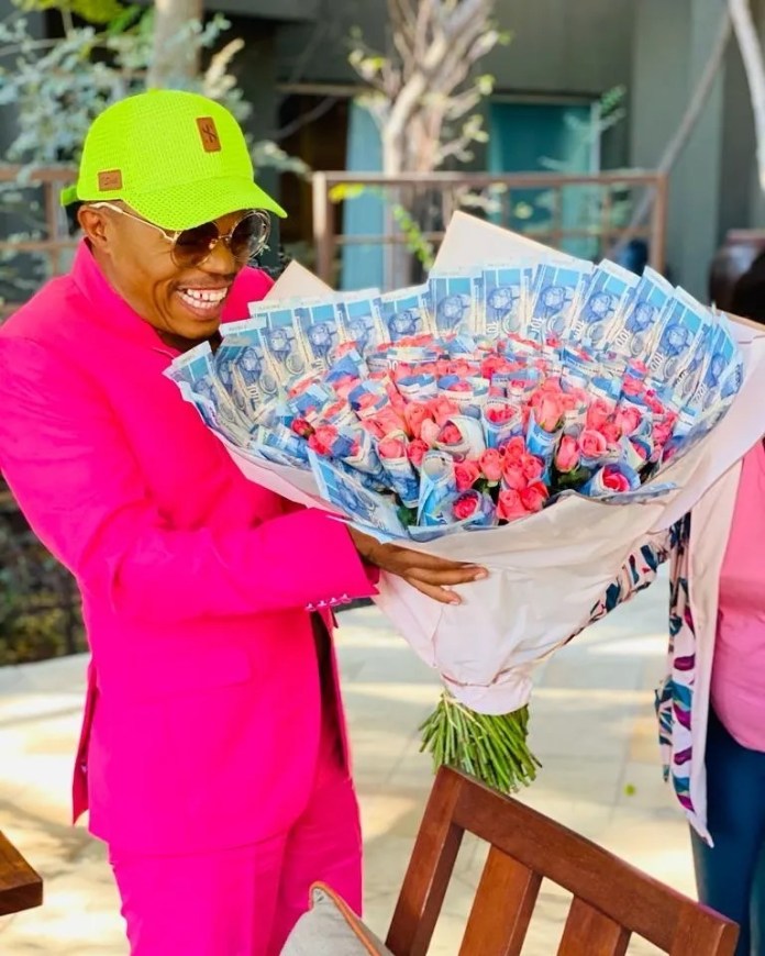 Somizi Gets A Bouquet With 12K From Secret Admirer