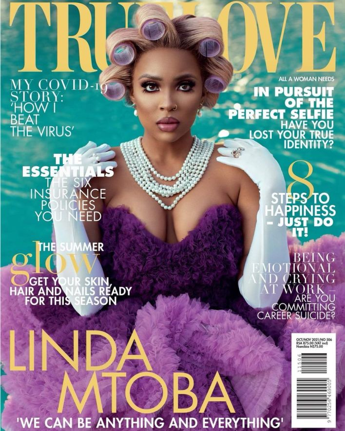 Linda Mtoba stuns on True Love magazine cover