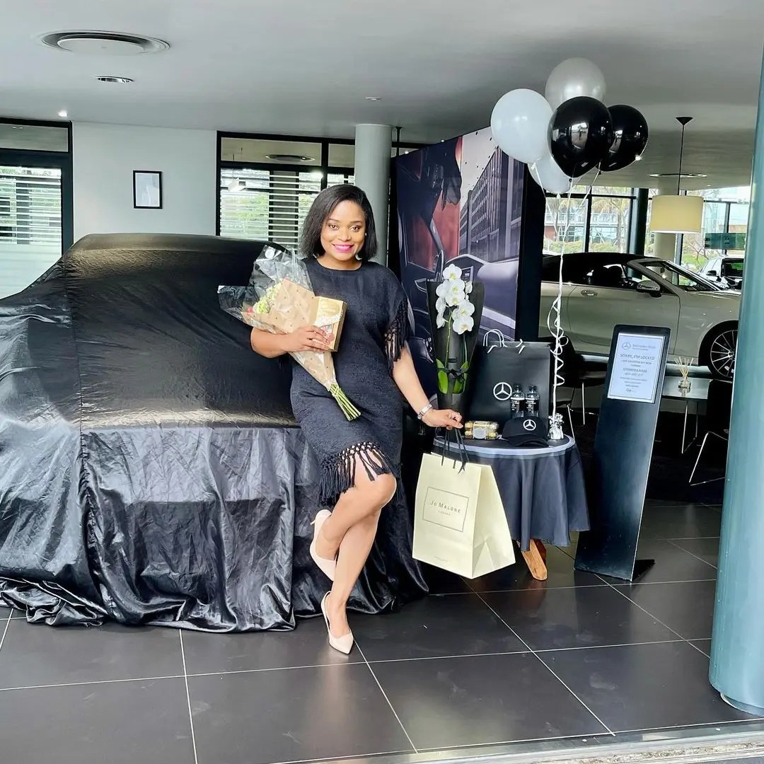 Durban Gen actress Sthandwa Nzuza(Zandile) shows off her new Mercedes Benz – Photos