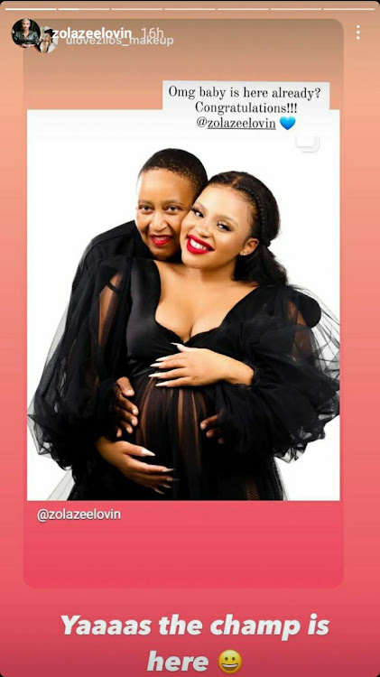 Zola Mhlongo thanks Mzansi for support following the birth of her child