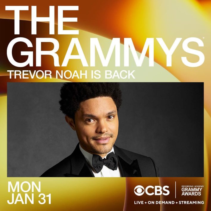 Trevor Noah to host the Grammy Awards again