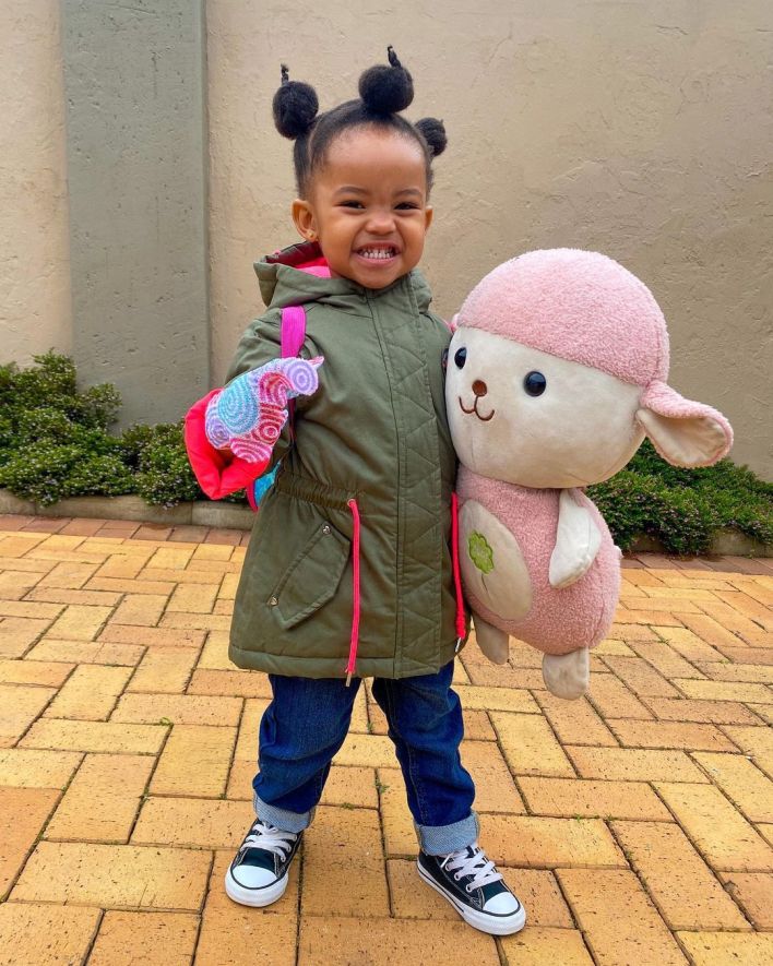 Media personality Bontle Modiselle gushes over daughter on first day at school