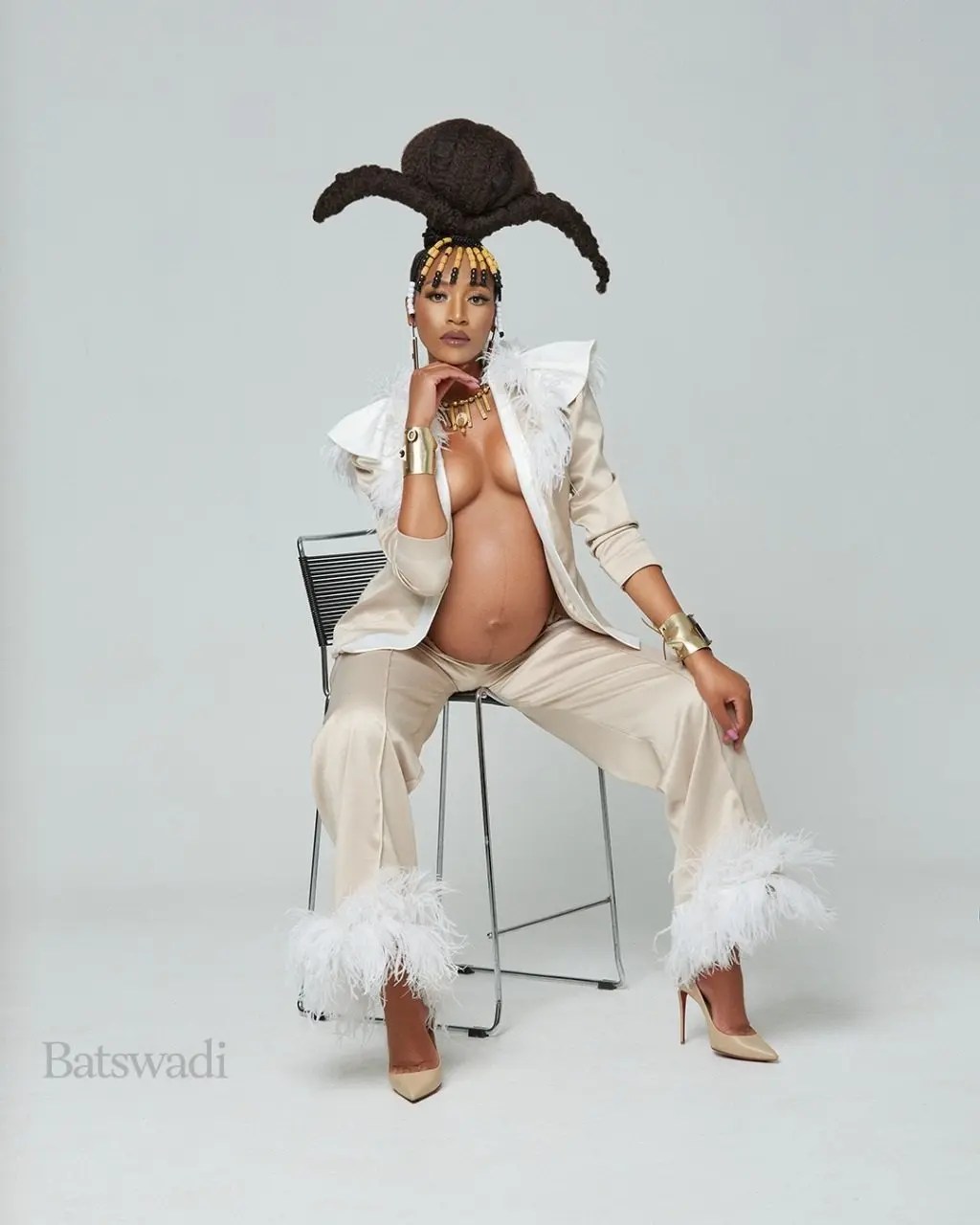 Model Blue Mbombo shares pregnancy journey