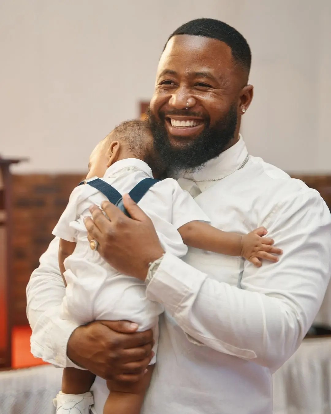 Cassper Nyovest’s son, Khotso flaunts diamond stud earrings