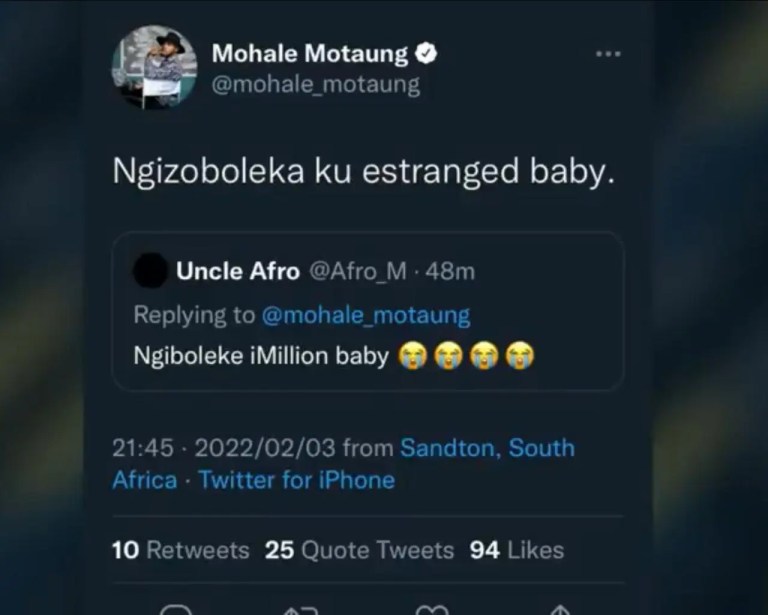 Has Mohale Motaung gone broke?