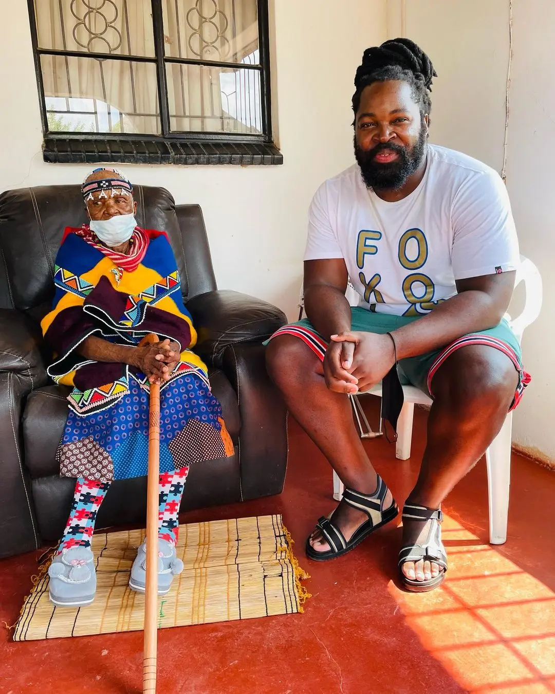 Big Zulu visits Esther Mahlangu after she got attacked