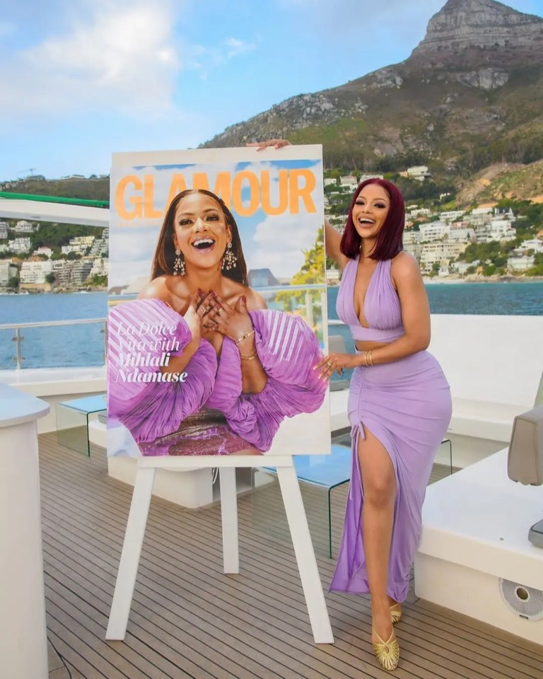 Mihlali Ndamase stuns on the Glamour magazine digital cover