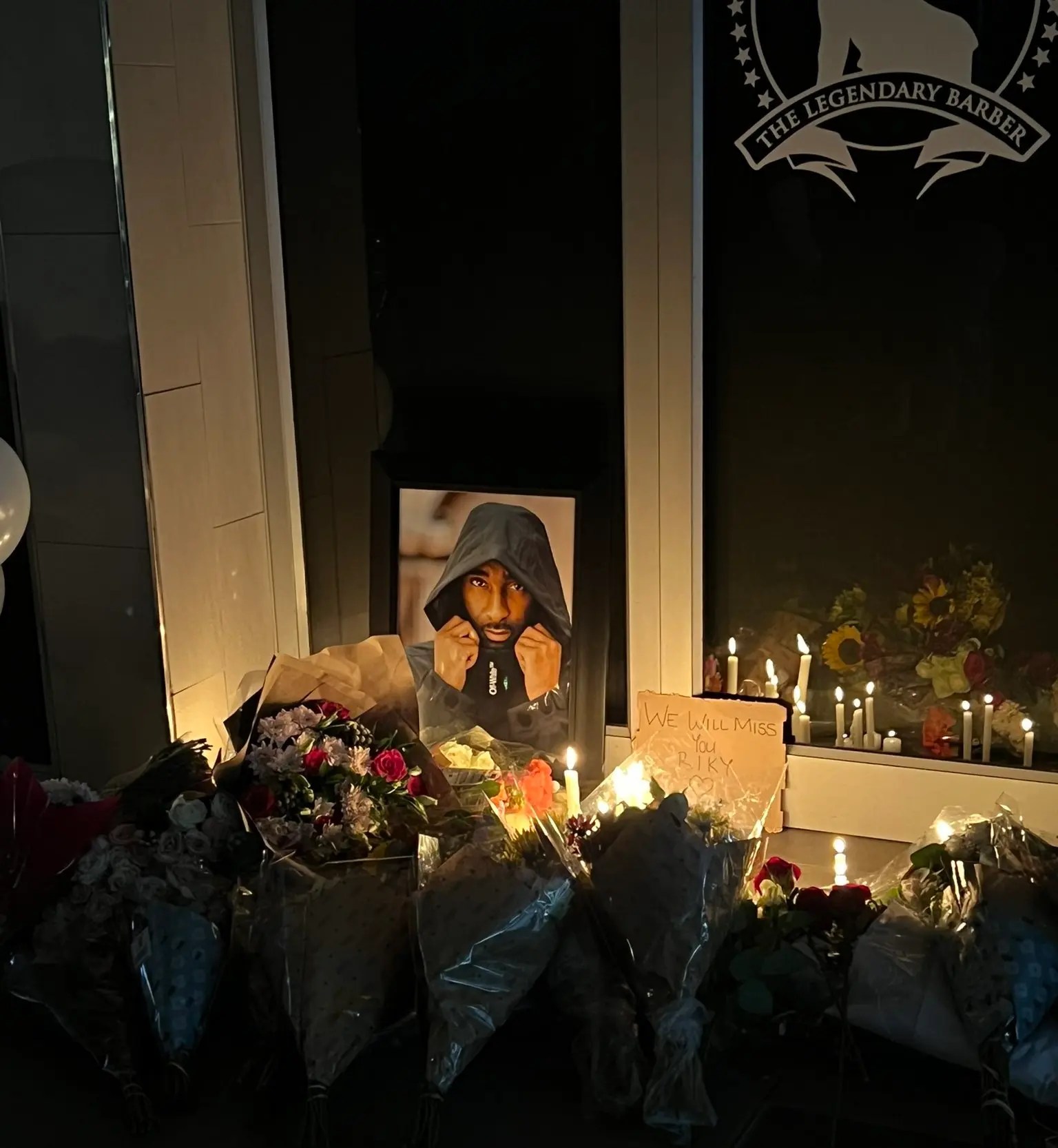 #RIPRikyRick: Fans place dozens of flowers outside Legends Barbershop