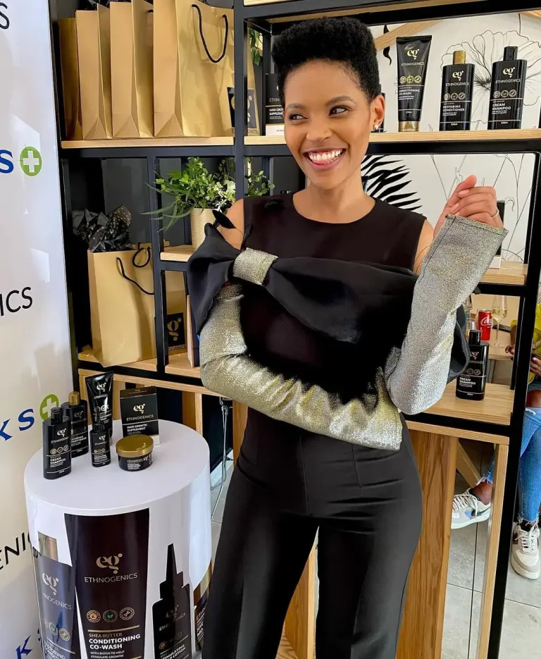 Gail Mabalane introduces her own brand of hair care line named Ethnogenics