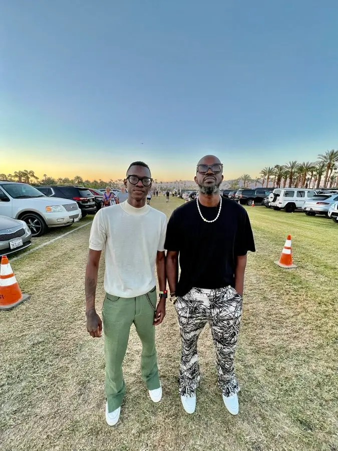 DJ Black Coffee having a good time at Coachella Set with his Son Esona
