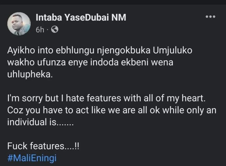 Serious poverty hits singer Intaba Yase Dubai after not receiving a cent from Big Zulu’s “Imali Eningi”