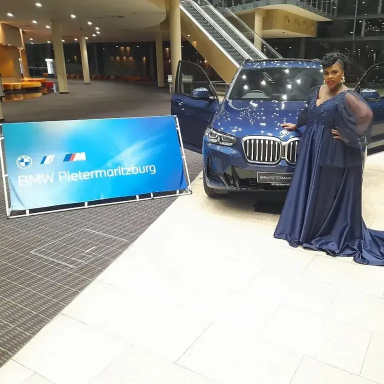 Photos: Actress Dawn Thandeka King shows off her new BMW car