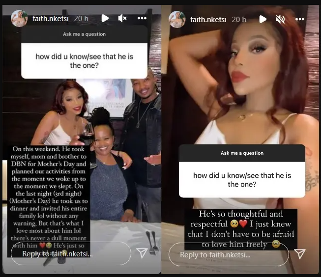 How Faith Nketsi met her hubby Nzuzo Njilo