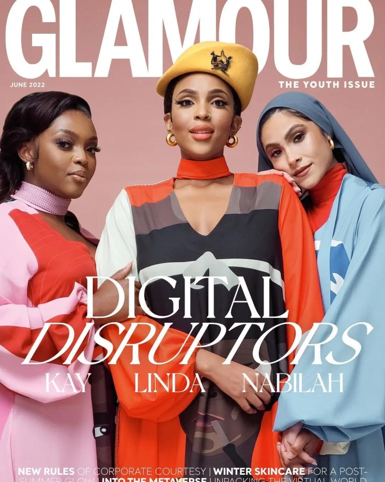 Linda Mtoba looks beautiful on the Glamour magazine cover