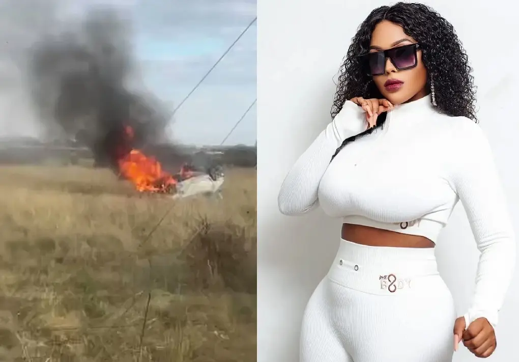Inno Morolong involved in an accident, car burns to ashes