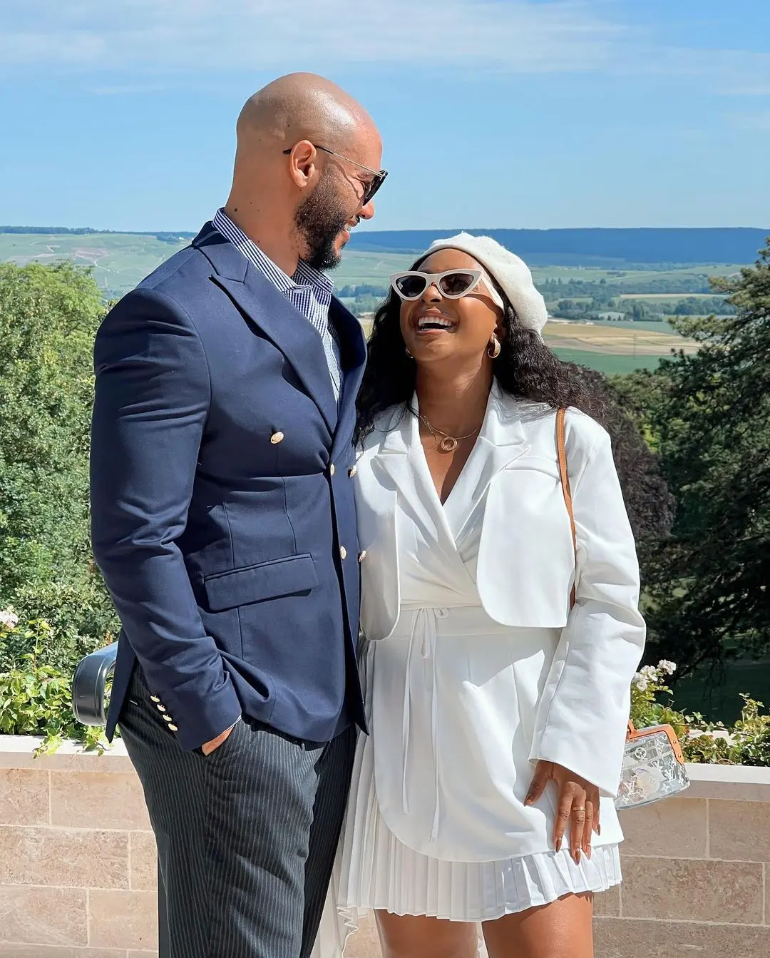 Photos: Boity and her bae, Anton Jeftha all loved up in France