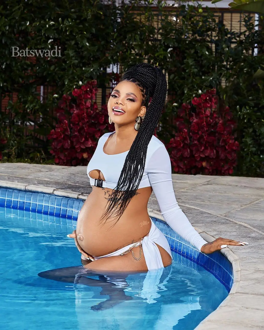 Londie London shows off her baby bump on Batswadi Magazine cover