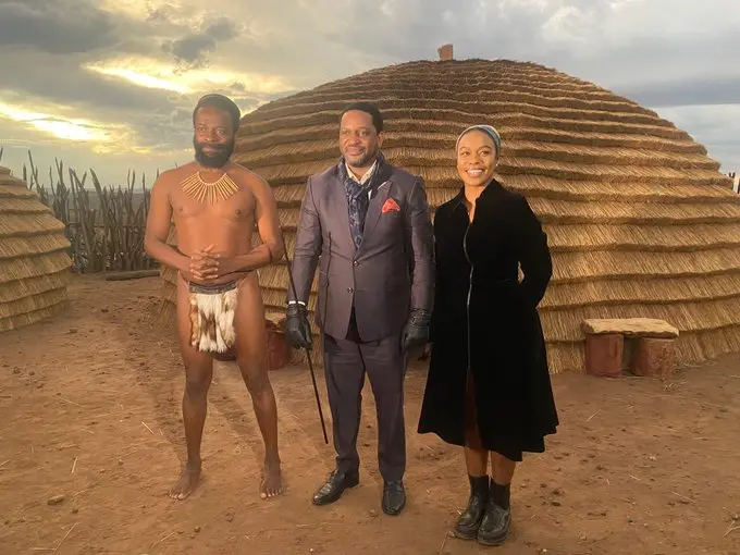 AmaZulu King Misuzulu kaZwelithini visits set of Shaka Ilembe